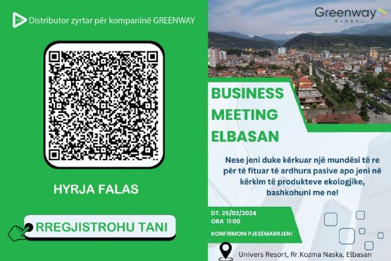 Business Meeting Mundesi biznesi dhe Trajnim fizik ne ambjentet e Resort Univers ne Elbasan nga kompania Greenway Albania